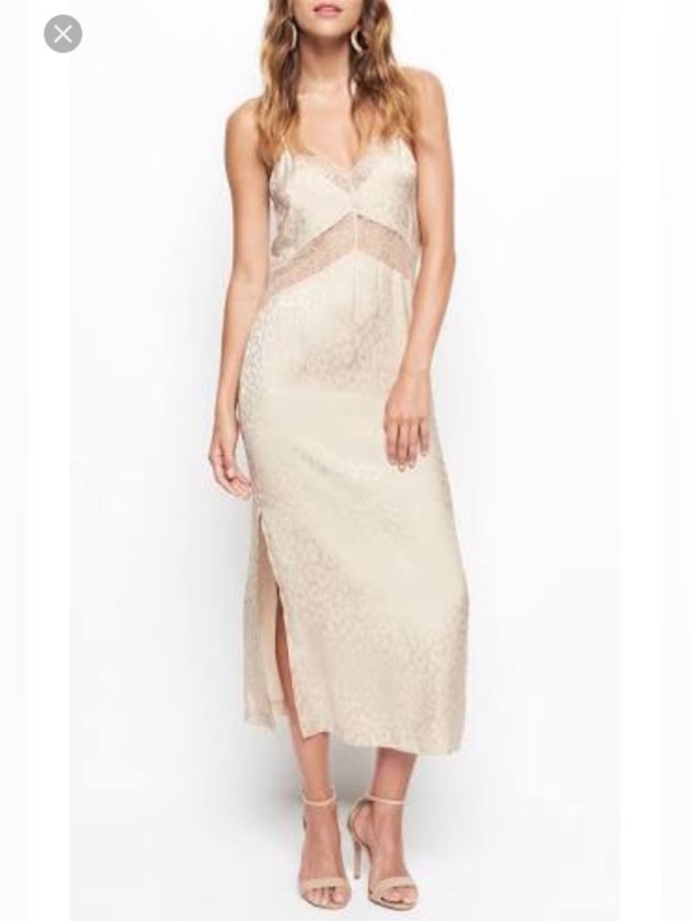 Alice McCall 4 the feeling tan satin leopard slip dress